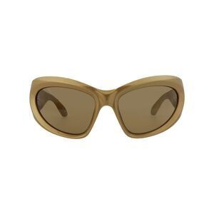 Balenciaga Shield-Frame Bio Injection Sunglasses Gold Unisex-Adult